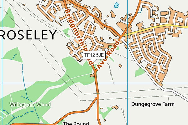 TF12 5JE map - OS VectorMap District (Ordnance Survey) TF12 5JE map - OS VectorMap District (Ordnance Survey)