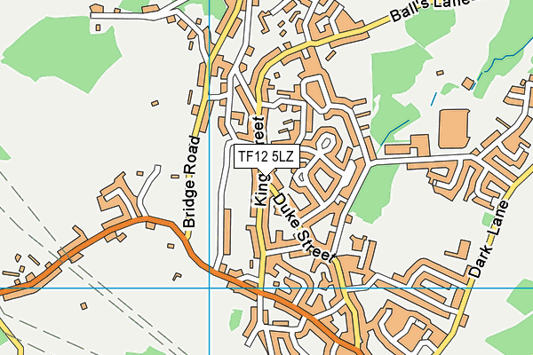 TF12 5LZ map - OS VectorMap District (Ordnance Survey) TF12 5LZ map - OS VectorMap District (Ordnance Survey)