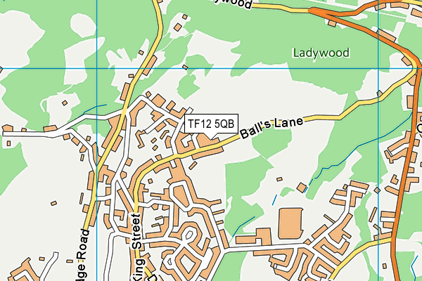 TF12 5QB map - OS VectorMap District (Ordnance Survey) TF12 5QB map - OS VectorMap District (Ordnance Survey)