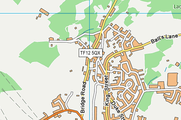 TF12 5QX map - OS VectorMap District (Ordnance Survey) TF12 5QX map - OS VectorMap District (Ordnance Survey)