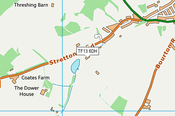 TF13 6DH map - OS VectorMap District (Ordnance Survey) TF13 6DH map - OS VectorMap District (Ordnance Survey)