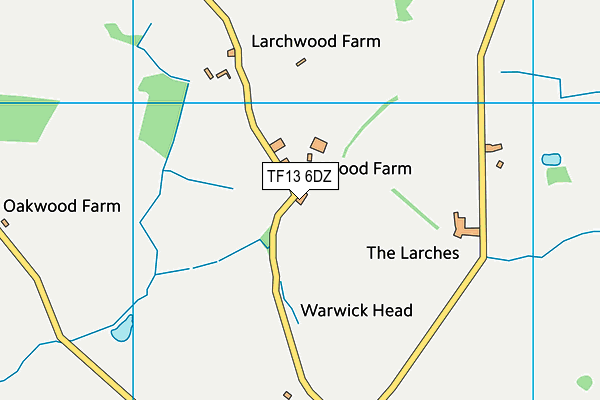 TF13 6DZ map - OS VectorMap District (Ordnance Survey) TF13 6DZ map - OS VectorMap District (Ordnance Survey)