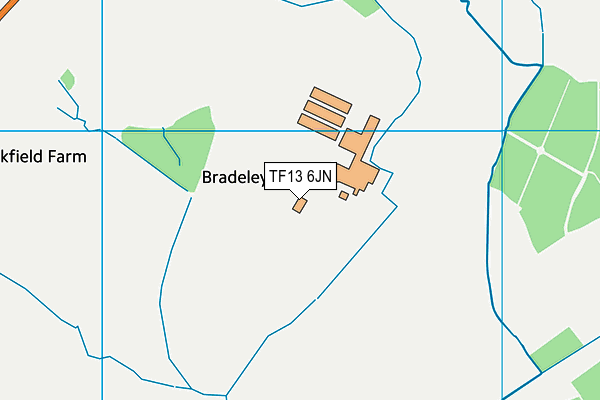 TF13 6JN map - OS VectorMap District (Ordnance Survey) TF13 6JN map - OS VectorMap District (Ordnance Survey)