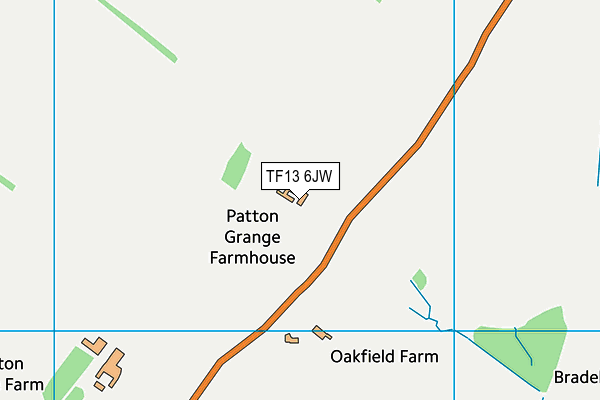 TF13 6JW map - OS VectorMap District (Ordnance Survey) TF13 6JW map - OS VectorMap District (Ordnance Survey)