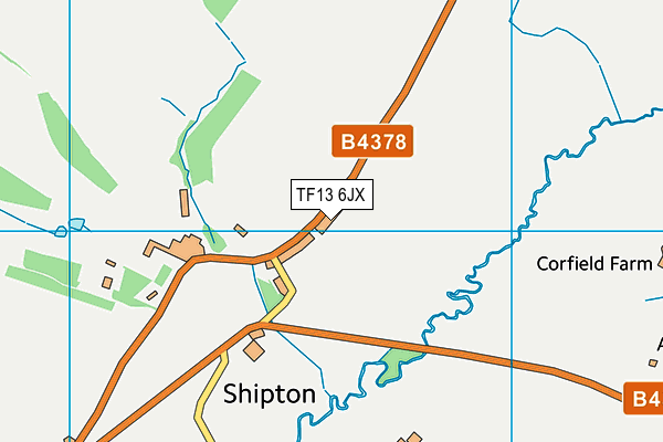 TF13 6JX map - OS VectorMap District (Ordnance Survey) TF13 6JX map - OS VectorMap District (Ordnance Survey)