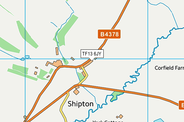 TF13 6JY map - OS VectorMap District (Ordnance Survey) TF13 6JY map - OS VectorMap District (Ordnance Survey)