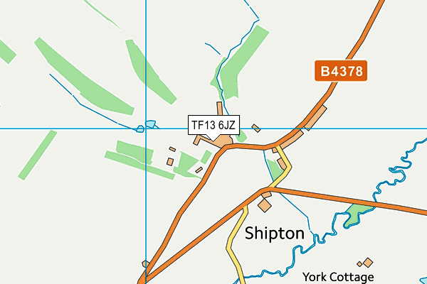 TF13 6JZ map - OS VectorMap District (Ordnance Survey) TF13 6JZ map - OS VectorMap District (Ordnance Survey)