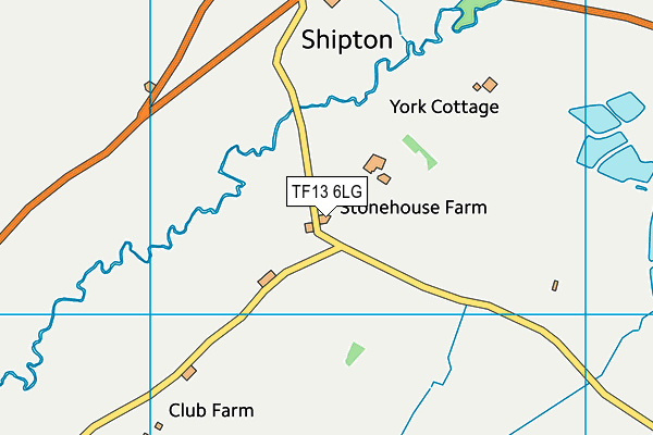 TF13 6LG map - OS VectorMap District (Ordnance Survey) TF13 6LG map - OS VectorMap District (Ordnance Survey)