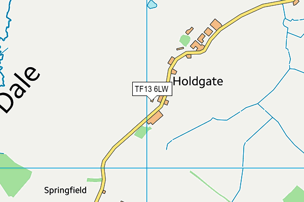 TF13 6LW map - OS VectorMap District (Ordnance Survey) TF13 6LW map - OS VectorMap District (Ordnance Survey)