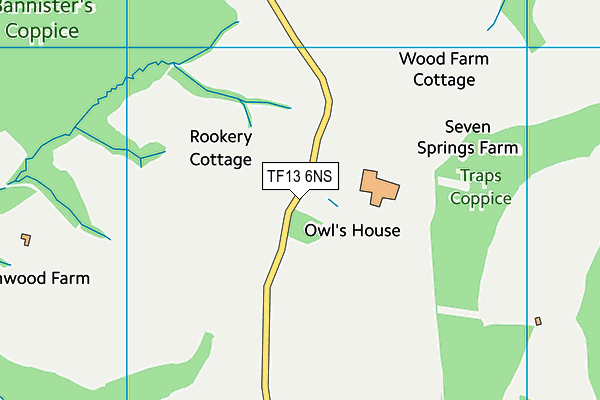 TF13 6NS map - OS VectorMap District (Ordnance Survey) TF13 6NS map - OS VectorMap District (Ordnance Survey)