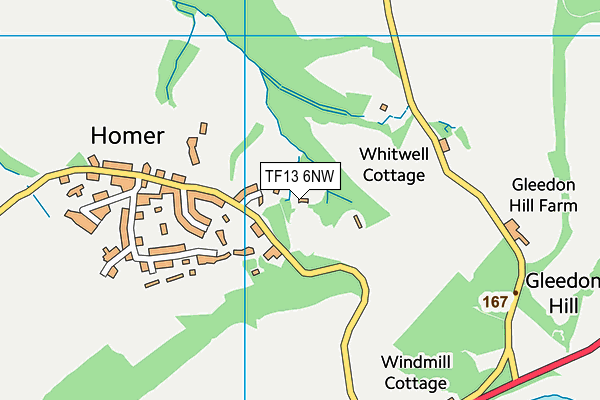 TF13 6NW map - OS VectorMap District (Ordnance Survey)