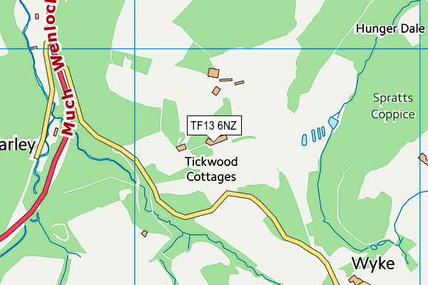 TF13 6NZ map - OS VectorMap District (Ordnance Survey) TF13 6NZ map - OS VectorMap District (Ordnance Survey)