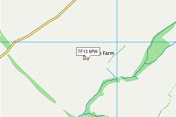 TF13 6PW map - OS VectorMap District (Ordnance Survey) TF13 6PW map - OS VectorMap District (Ordnance Survey)