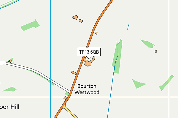 TF13 6QB map - OS VectorMap District (Ordnance Survey) TF13 6QB map - OS VectorMap District (Ordnance Survey)