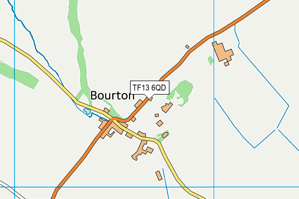 TF13 6QD map - OS VectorMap District (Ordnance Survey) TF13 6QD map - OS VectorMap District (Ordnance Survey)