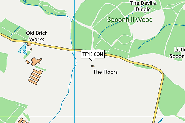 TF13 6QN map - OS VectorMap District (Ordnance Survey) TF13 6QN map - OS VectorMap District (Ordnance Survey)
