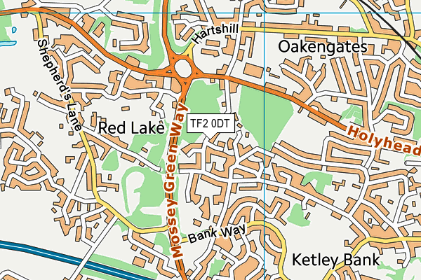 TF2 0DT map - OS VectorMap District (Ordnance Survey) TF2 0DT map - OS VectorMap District (Ordnance Survey)