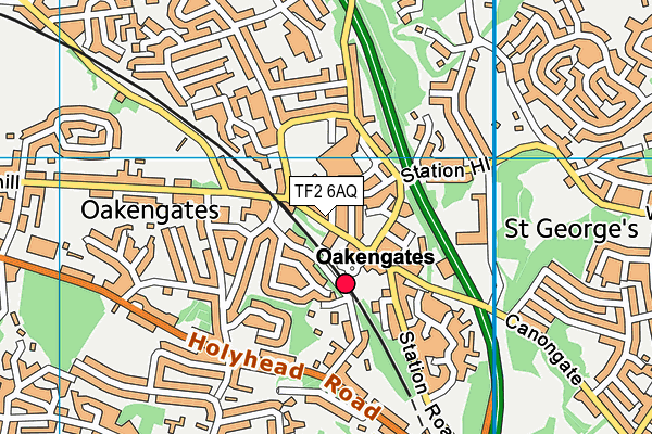 TF2 6AQ map - OS VectorMap District (Ordnance Survey)
