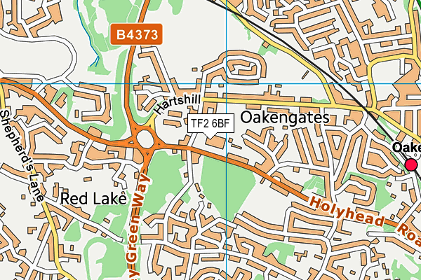 TF2 6BF map - OS VectorMap District (Ordnance Survey) TF2 6BF map - OS VectorMap District (Ordnance Survey)
