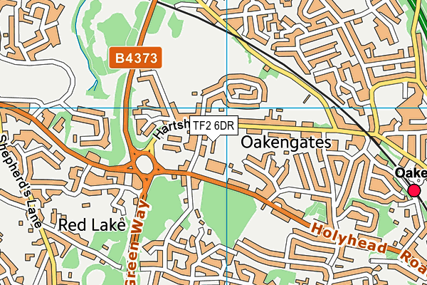 TF2 6DR map - OS VectorMap District (Ordnance Survey) TF2 6DR map - OS VectorMap District (Ordnance Survey)