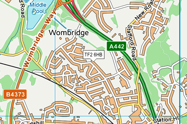 TF2 6HB map - OS VectorMap District (Ordnance Survey) TF2 6HB map - OS VectorMap District (Ordnance Survey)