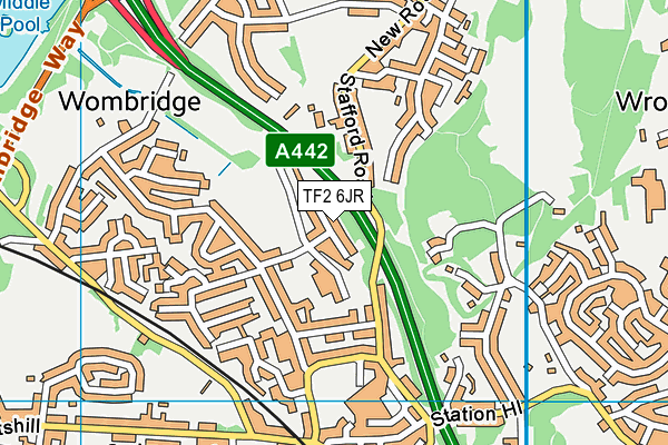 TF2 6JR map - OS VectorMap District (Ordnance Survey) TF2 6JR map - OS VectorMap District (Ordnance Survey)