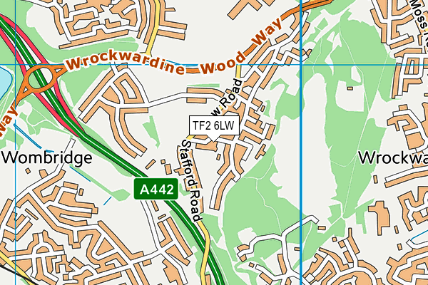 TF2 6LW map - OS VectorMap District (Ordnance Survey) TF2 6LW map - OS VectorMap District (Ordnance Survey)