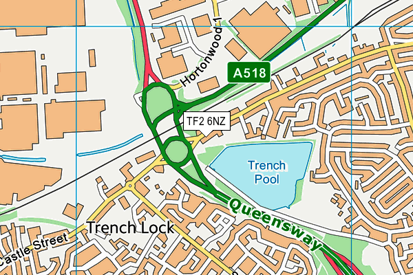 TF2 6NZ map - OS VectorMap District (Ordnance Survey)