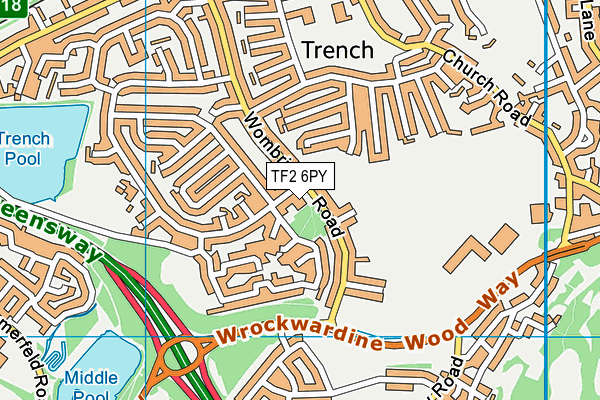 TF2 6PY map - OS VectorMap District (Ordnance Survey) TF2 6PY map - OS VectorMap District (Ordnance Survey)