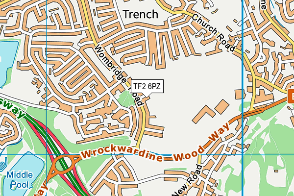 TF2 6PZ map - OS VectorMap District (Ordnance Survey) TF2 6PZ map - OS VectorMap District (Ordnance Survey)