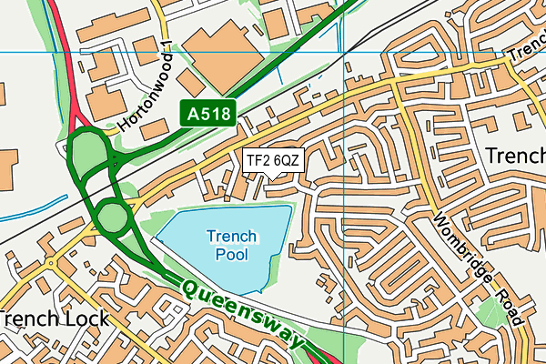 TF2 6QZ map - OS VectorMap District (Ordnance Survey) TF2 6QZ map - OS VectorMap District (Ordnance Survey)