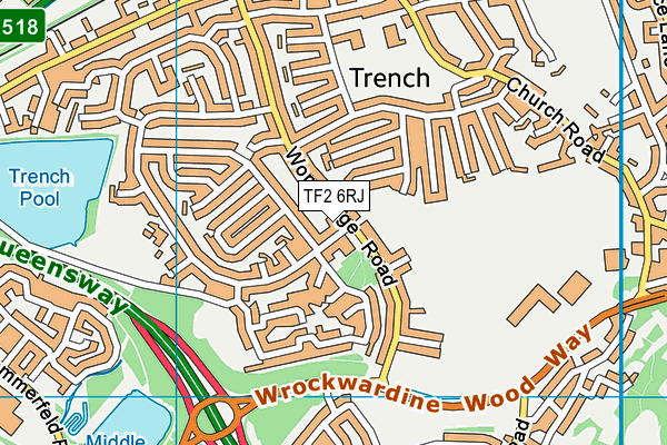 TF2 6RJ map - OS VectorMap District (Ordnance Survey) TF2 6RJ map - OS VectorMap District (Ordnance Survey)