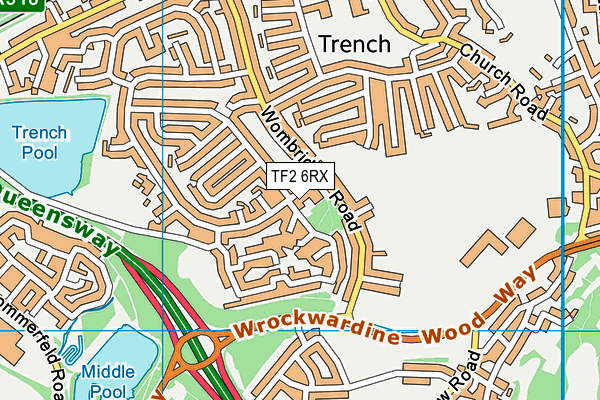 TF2 6RX map - OS VectorMap District (Ordnance Survey) TF2 6RX map - OS VectorMap District (Ordnance Survey)