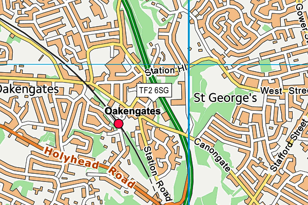 TF2 6SG map - OS VectorMap District (Ordnance Survey) TF2 6SG map - OS VectorMap District (Ordnance Survey)
