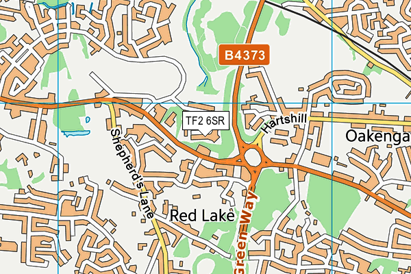 TF2 6SR map - OS VectorMap District (Ordnance Survey)