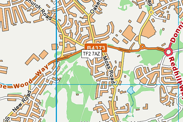 TF2 7AZ map - OS VectorMap District (Ordnance Survey) TF2 7AZ map - OS VectorMap District (Ordnance Survey)