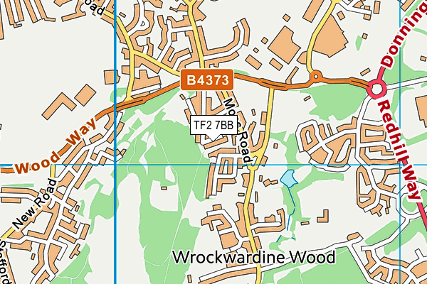 TF2 7BB map - OS VectorMap District (Ordnance Survey) TF2 7BB map - OS VectorMap District (Ordnance Survey)
