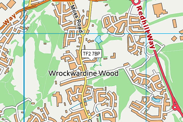 TF2 7BP map - OS VectorMap District (Ordnance Survey) TF2 7BP map - OS VectorMap District (Ordnance Survey)