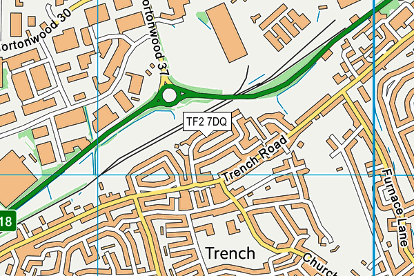 TF2 7DQ map - OS VectorMap District (Ordnance Survey) TF2 7DQ map - OS VectorMap District (Ordnance Survey)