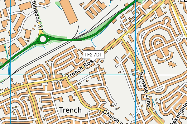 TF2 7DT map - OS VectorMap District (Ordnance Survey) TF2 7DT map - OS VectorMap District (Ordnance Survey)