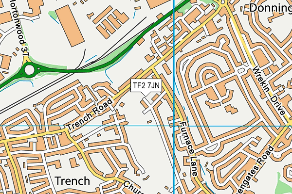 TF2 7JN map - OS VectorMap District (Ordnance Survey) TF2 7JN map - OS VectorMap District (Ordnance Survey)