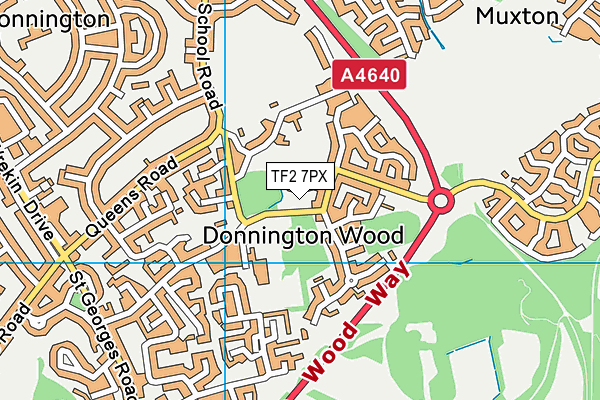 TF2 7PX map - OS VectorMap District (Ordnance Survey)