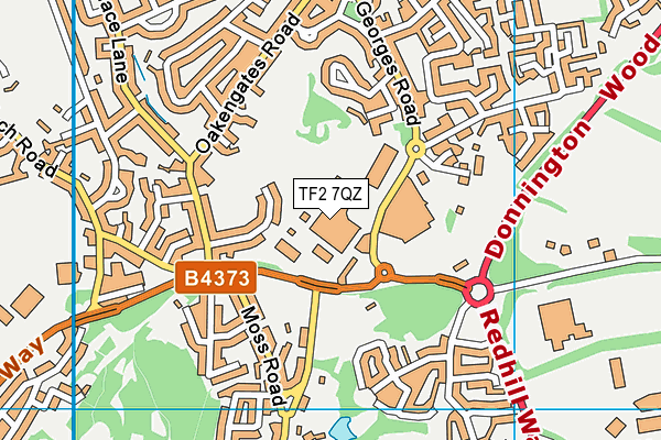 TF2 7QZ map - OS VectorMap District (Ordnance Survey) TF2 7QZ map - OS VectorMap District (Ordnance Survey)