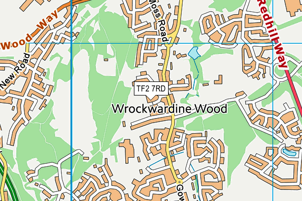 TF2 7RD map - OS VectorMap District (Ordnance Survey)
