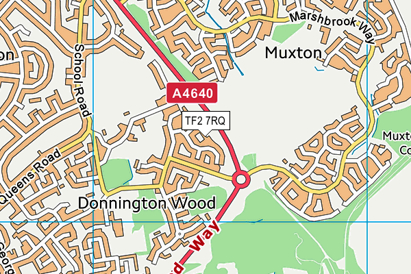 TF2 7RQ map - OS VectorMap District (Ordnance Survey)