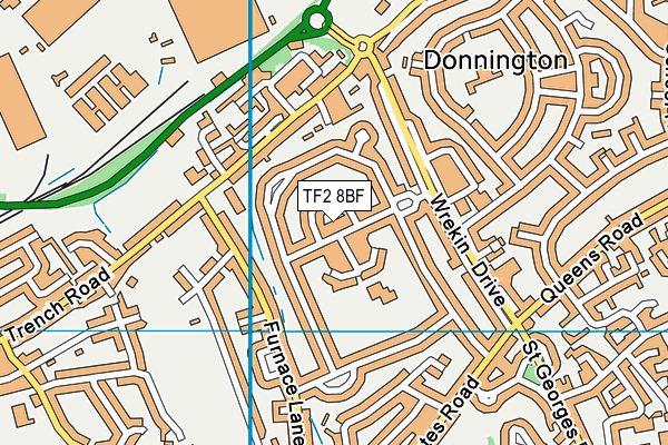 TF2 8BF map - OS VectorMap District (Ordnance Survey) TF2 8BF map - OS VectorMap District (Ordnance Survey)