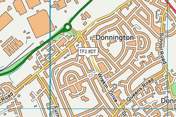 TF2 8DT map - OS VectorMap District (Ordnance Survey) TF2 8DT map - OS VectorMap District (Ordnance Survey)