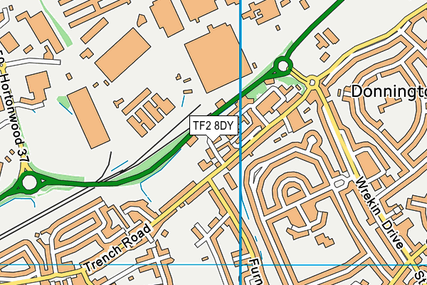 TF2 8DY map - OS VectorMap District (Ordnance Survey) TF2 8DY map - OS VectorMap District (Ordnance Survey)