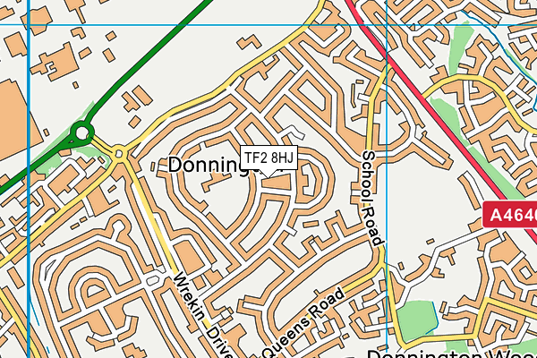 TF2 8HJ map - OS VectorMap District (Ordnance Survey) TF2 8HJ map - OS VectorMap District (Ordnance Survey)