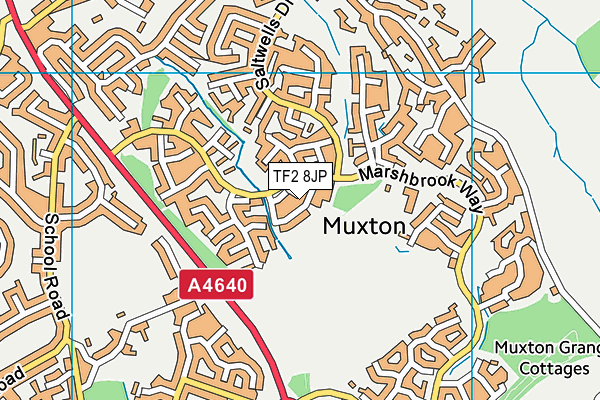 TF2 8JP map - OS VectorMap District (Ordnance Survey) TF2 8JP map - OS VectorMap District (Ordnance Survey)